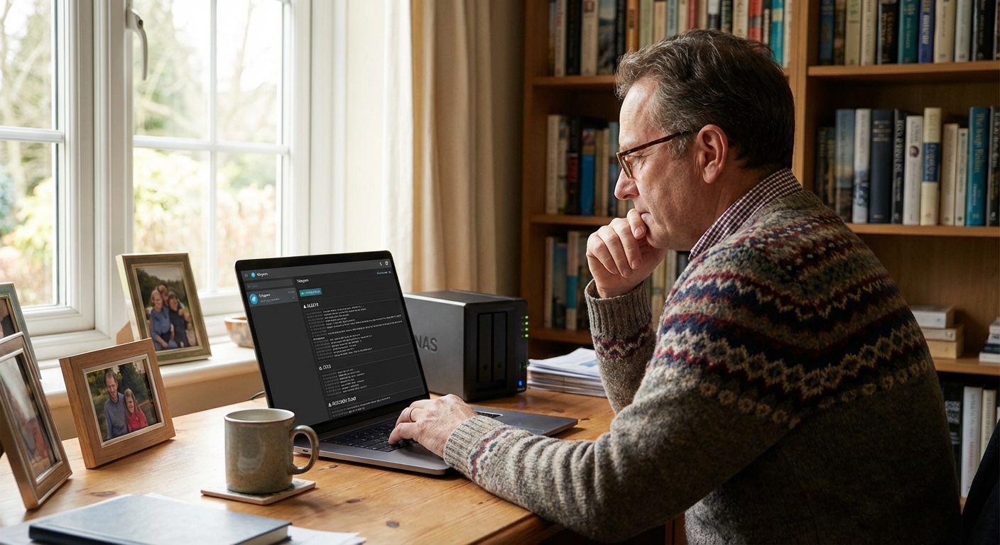 로그와 알림, 복구 흐름을 확인하는 작업 장면