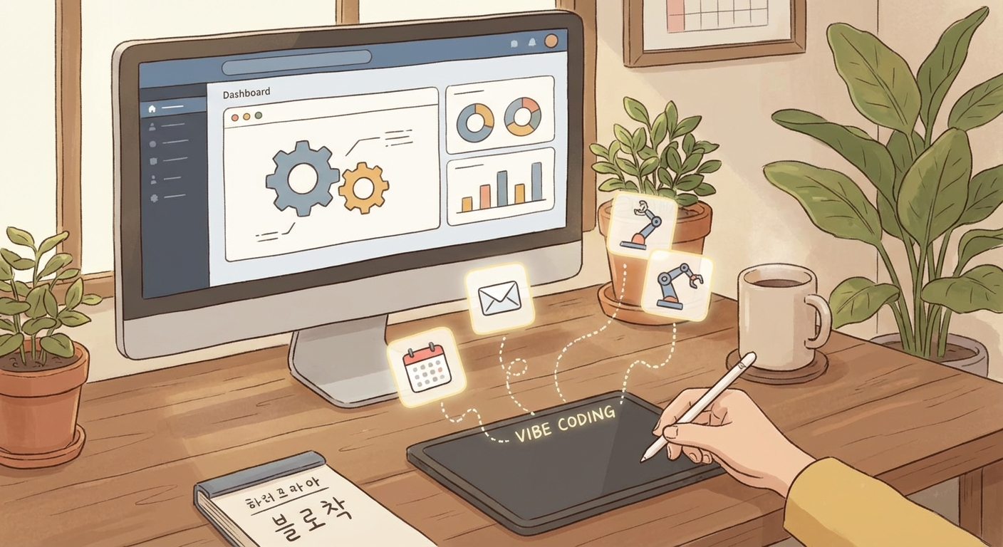 작은 자동화와 대시보드가 만들어지는 일러스트