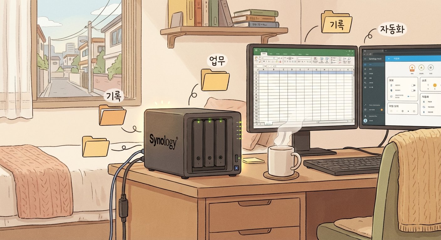 작업과 기록, 자동화의 기반이 되는 시놀로지 일러스트